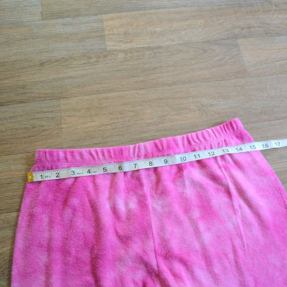 NWT Wildfox Love Potion Pink Tie Dye Brushed Plush Soft Joggers Size Small - Picture 6 of 6